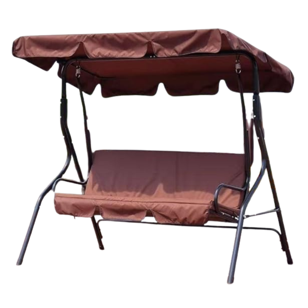 Луксозна 3-местна градинска люлка със сенник