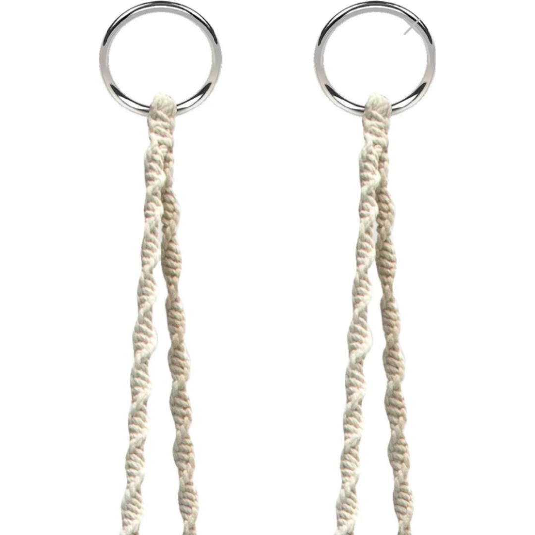 Люлка XL-хамак TERRA до 150кг от памук и метал за хол, спалня, тераса и градина