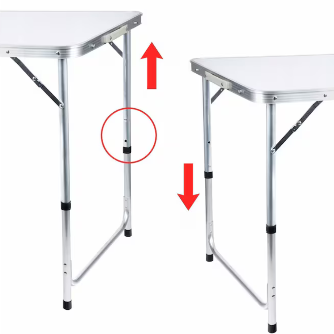 Преносима Алуминиева маса WerkBull с 4 стола,90x70x70 см