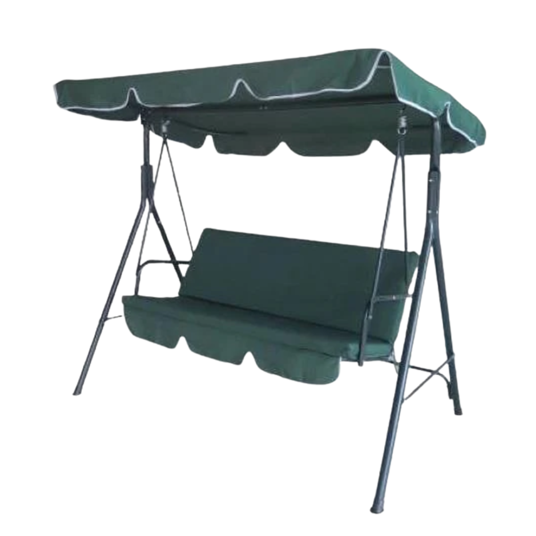 Луксозна 3-местна градинска люлка със сенник