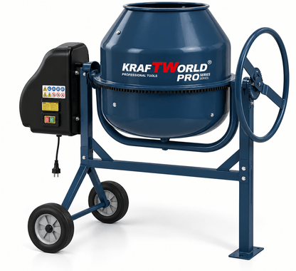Бетонобъркачка KraftWorld Pro 180, 200 или 240 л - снимка 8