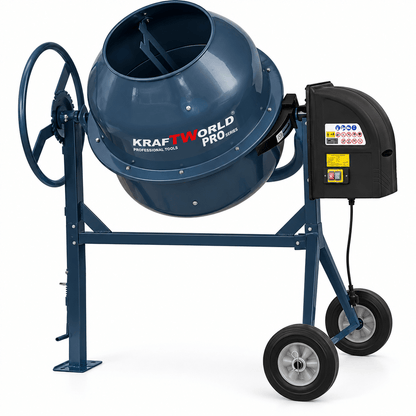 Бетонобъркачка KraftWorld Pro 180, 200 или 240 л - снимка 10