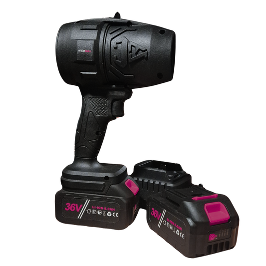 Универсален Мощен Пистолет - Духалка 36V с две батерии за Листа, Кола, Барбекю и др.