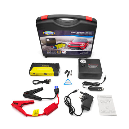 Мултифункционален Комплект Стартерно Устройство High Power Jump starter за кола и компресор