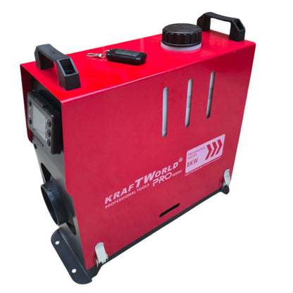 Преносима дизелова печка WERKBULL GERMANY PRO 8kW 12V – електронно управление, дистанционно, нисък разход