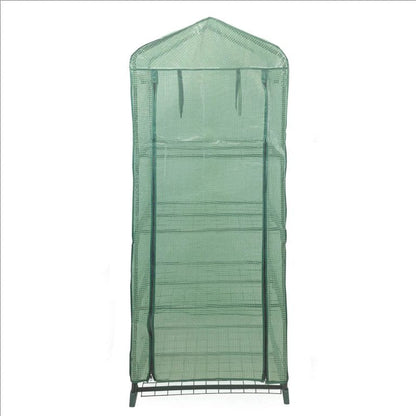Мини парник-оранжерия за разсад с 4 рафта – 90×49×160 см, стоманена рамка