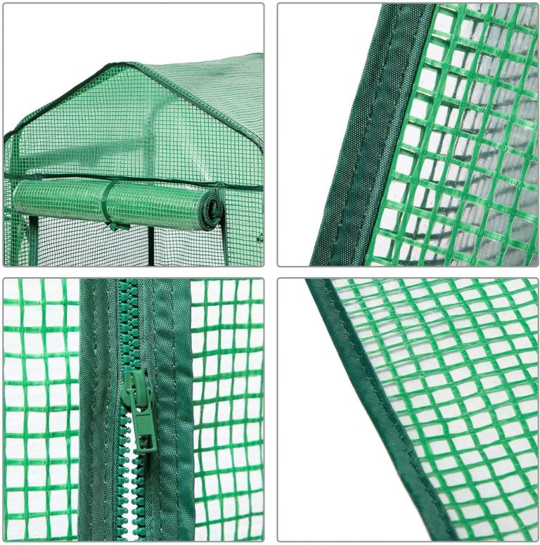 Мини парник-оранжерия за разсад с 4 рафта – 90×49×160 см, стоманена рамка