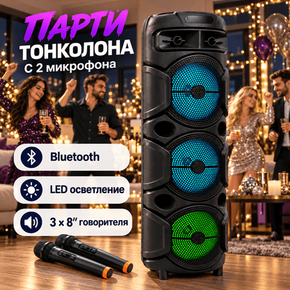 Караоке тонколона 3 × 8 – снимка 1