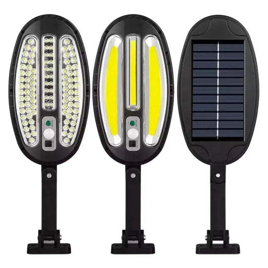 3БР СОЛАРНА LED УЛИЧНА ЛАМПА 600 W ,HB8288A, ОВАЛНА, 138 LED COB