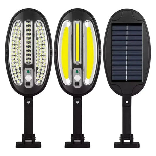 3БР СОЛАРНА LED УЛИЧНА ЛАМПА 600 W ,HB8288A, ОВАЛНА, 138 LED COB